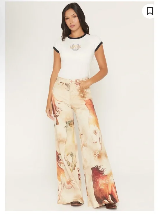 WRANGLER X LAINEY WILSON Sz 25 WOMEN'S HIGH RISE HORSE STRETCH DENIM JEANS - Picture 1 of 4